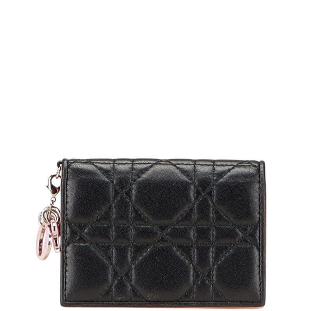 Dior Lady Dior Cannage Leather Card Case
